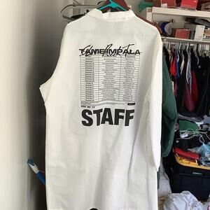 Tame impala slow rush tour Lab coat red kap White lab coat Size xl extra large C